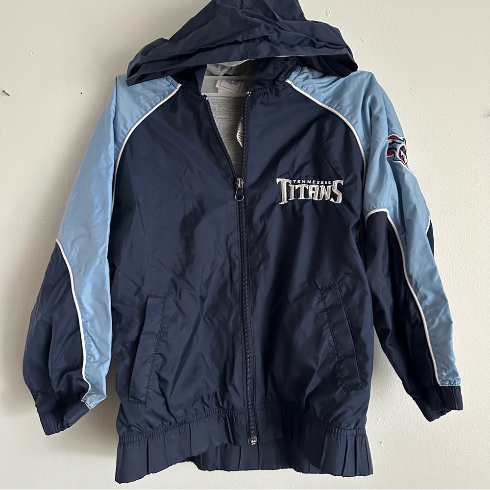 Kids xs 4/5 windbreaker zip up jacket Tennessee titans embroidered boys unisex